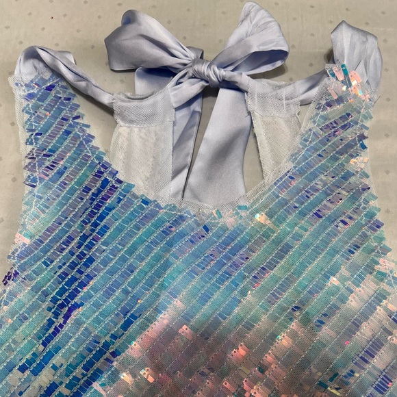 NEW FREE PEOPLE INTIMATELY DISCO FEVER SEQUIN AQUA PINK CAMI TOP MEDIUM - Picture 3 of 13